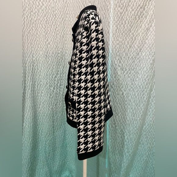Vintage 80’s Caron Petite Chicago Black & White Blazer - Picture 2 of 8